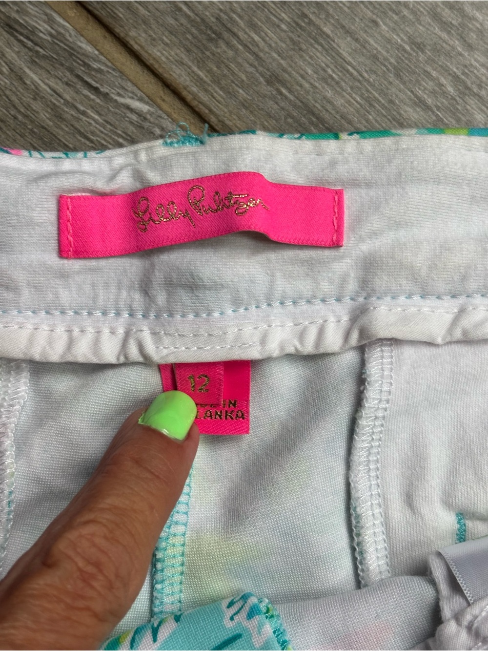 Lilly Pulitzer Turquoise, Pink & Green Tropical High-Waist Shorts - Picture 4 of 6
